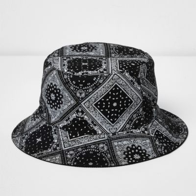 Black corduroy reversible hat